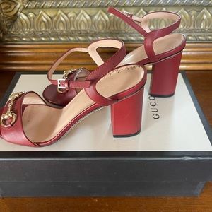 Gucci red sandals